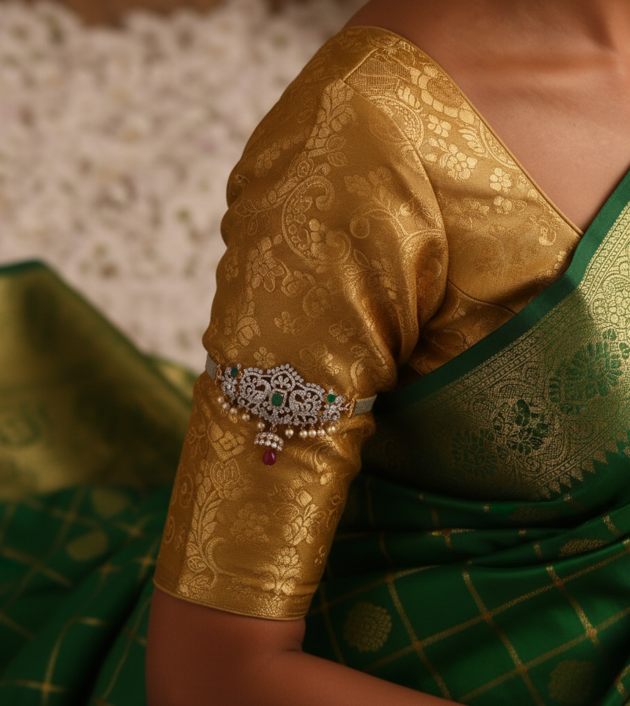 Aara CZ Silver Armlets