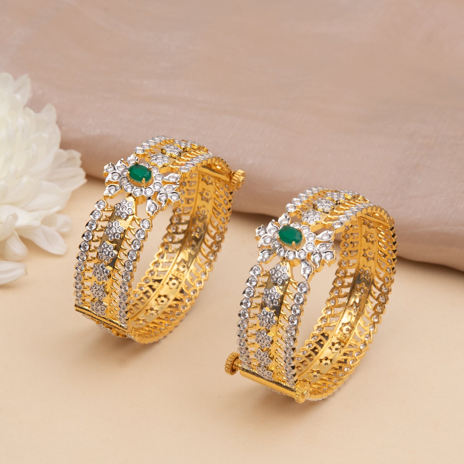 Rue CZ Silver Bangles