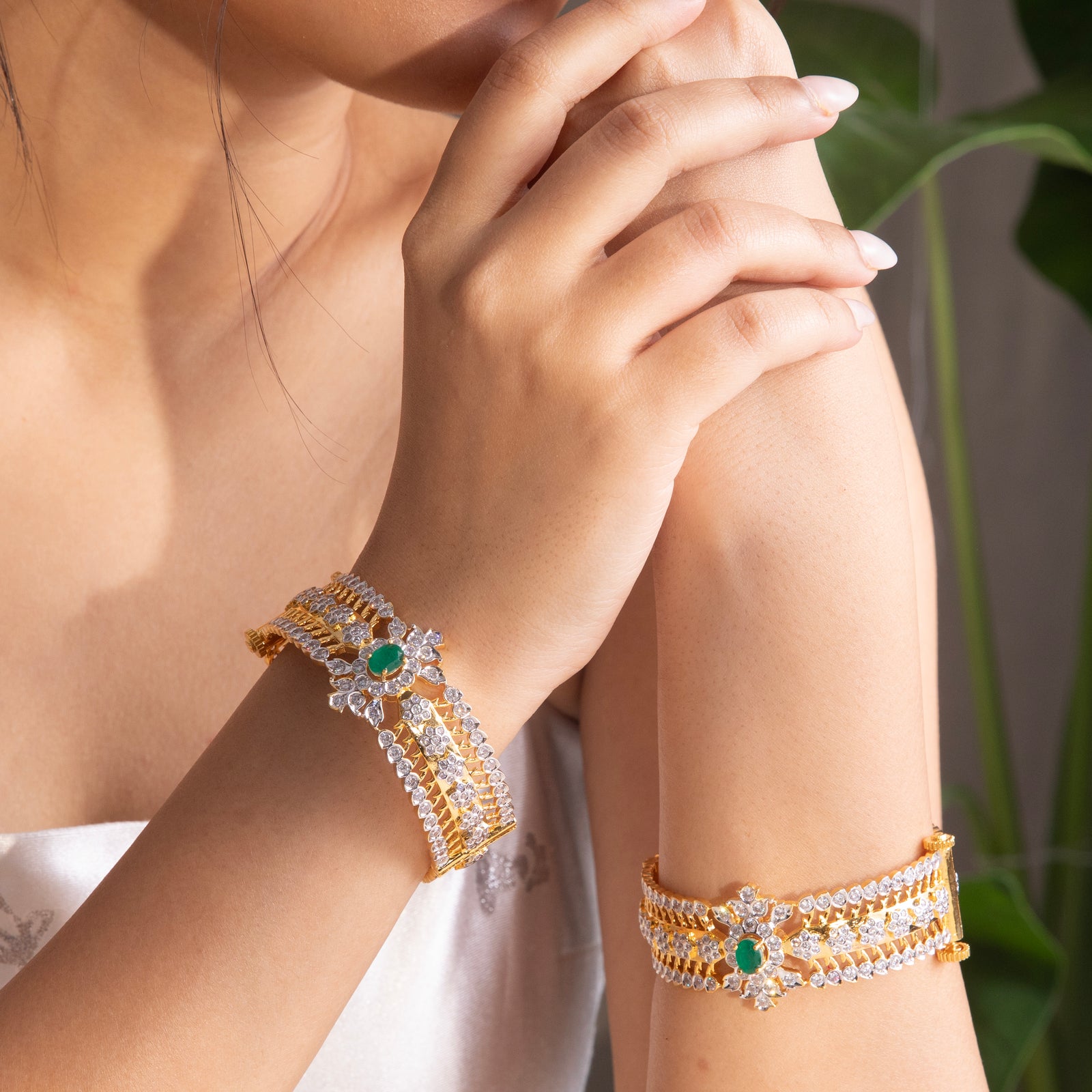 Rue CZ Silver Bangles