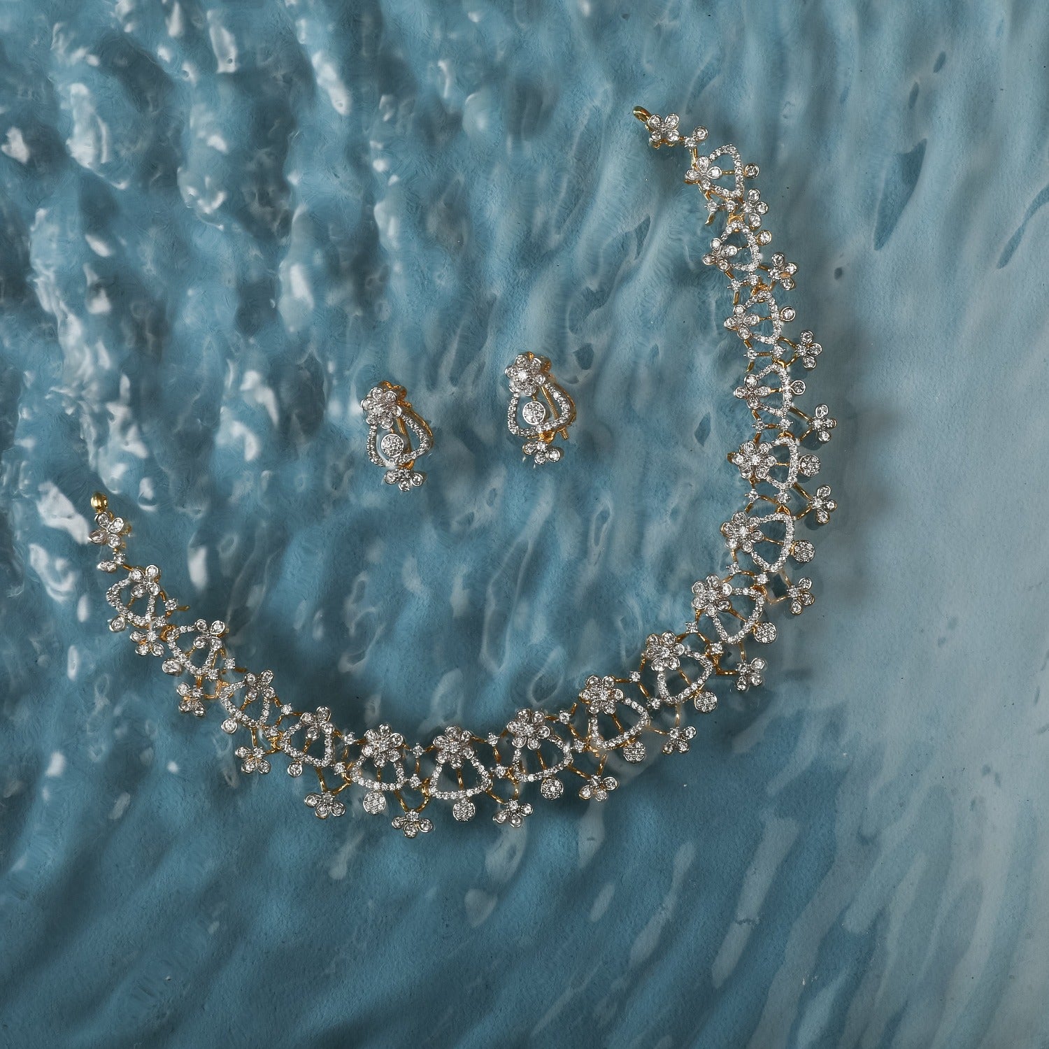 Sophia CZ Silver Necklace Set