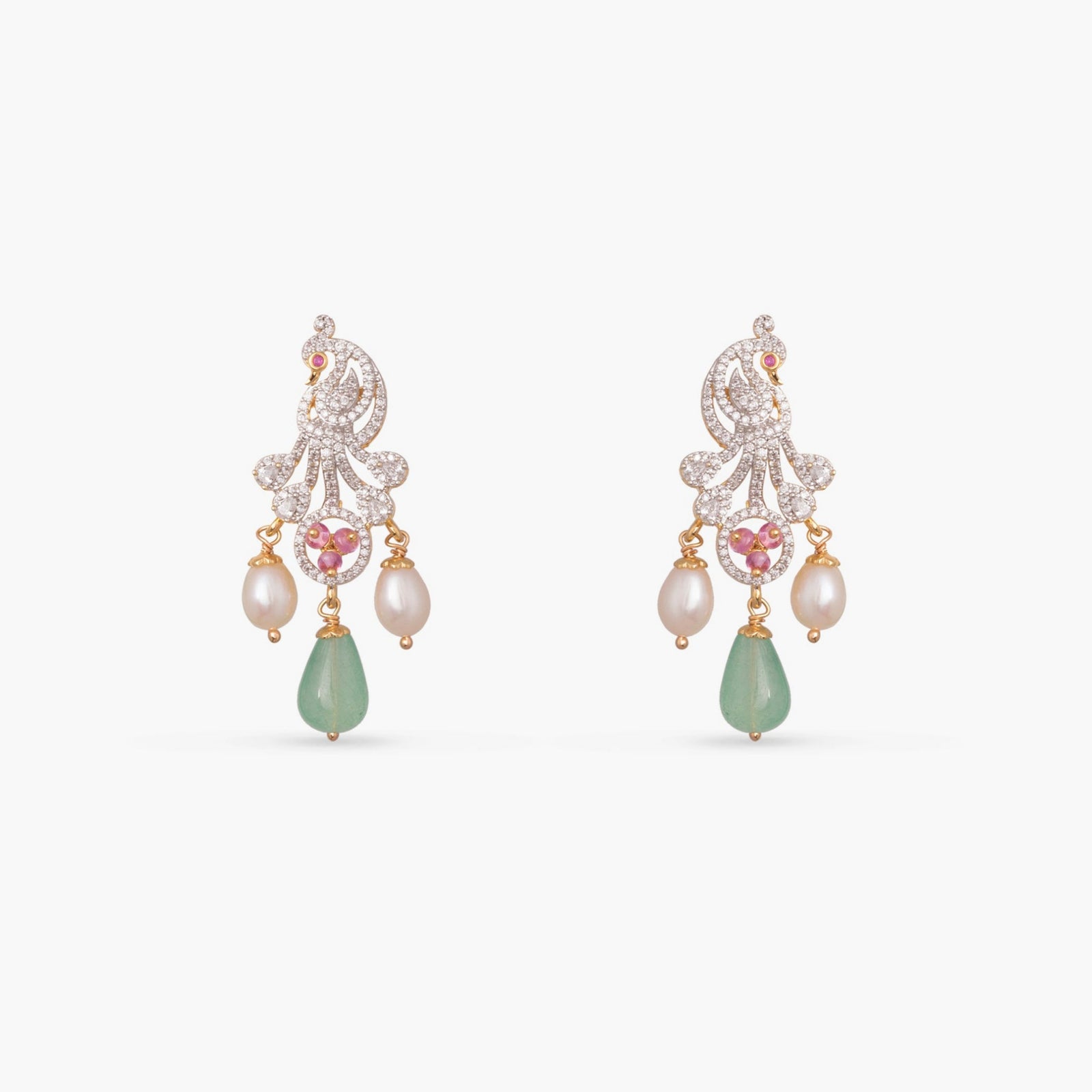 Mayuri CZ Silver Necklace Set