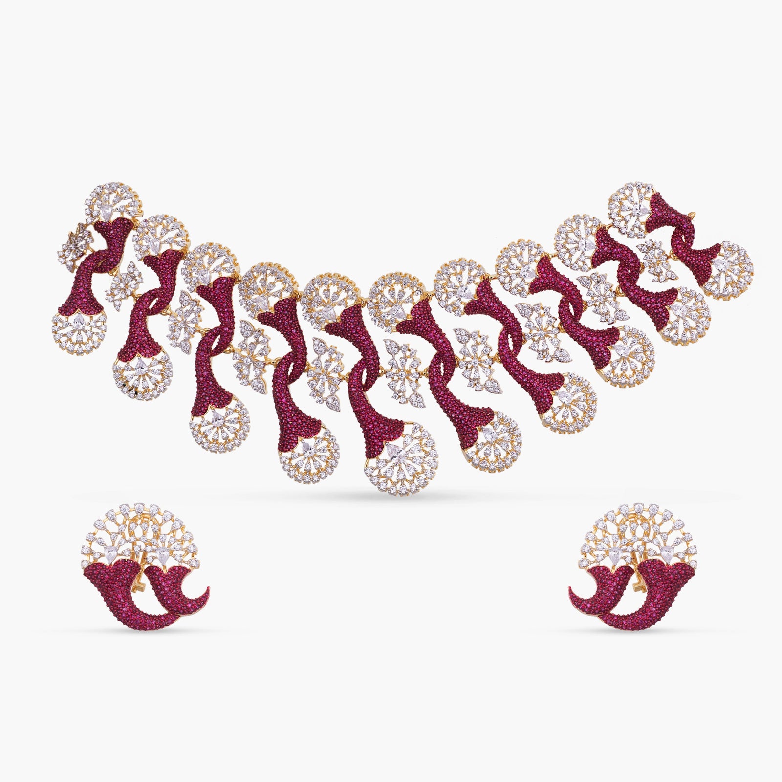 Naia CZ Silver Choker Set