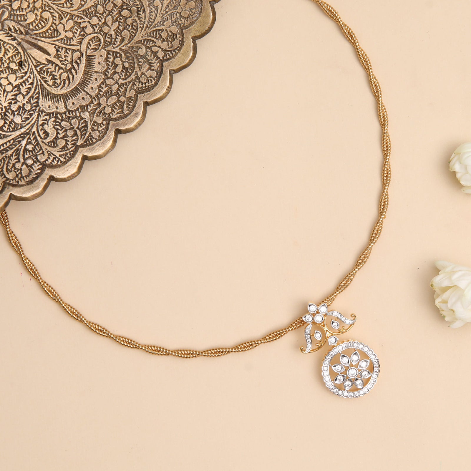 Tara CZ Silver Pendant Necklace