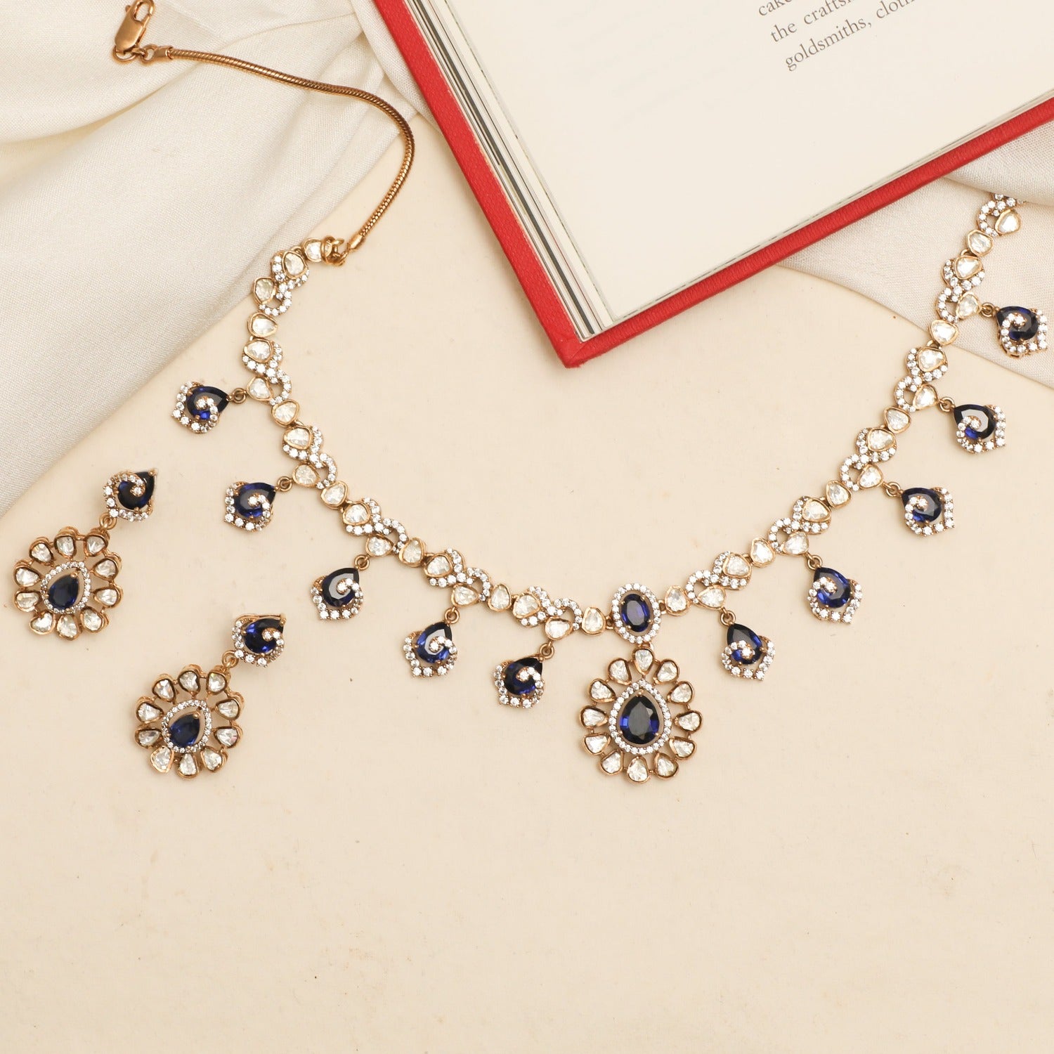 Sabah Moissanite Silver Necklace