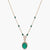 Safa Moissanites and Gemstone Silver Pendant Necklace
