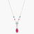 Amira Moissanites and Gemstone Silver Pendant Necklace