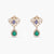 Mahnoor Moissanite and Gemstone Silver Drop Earrings