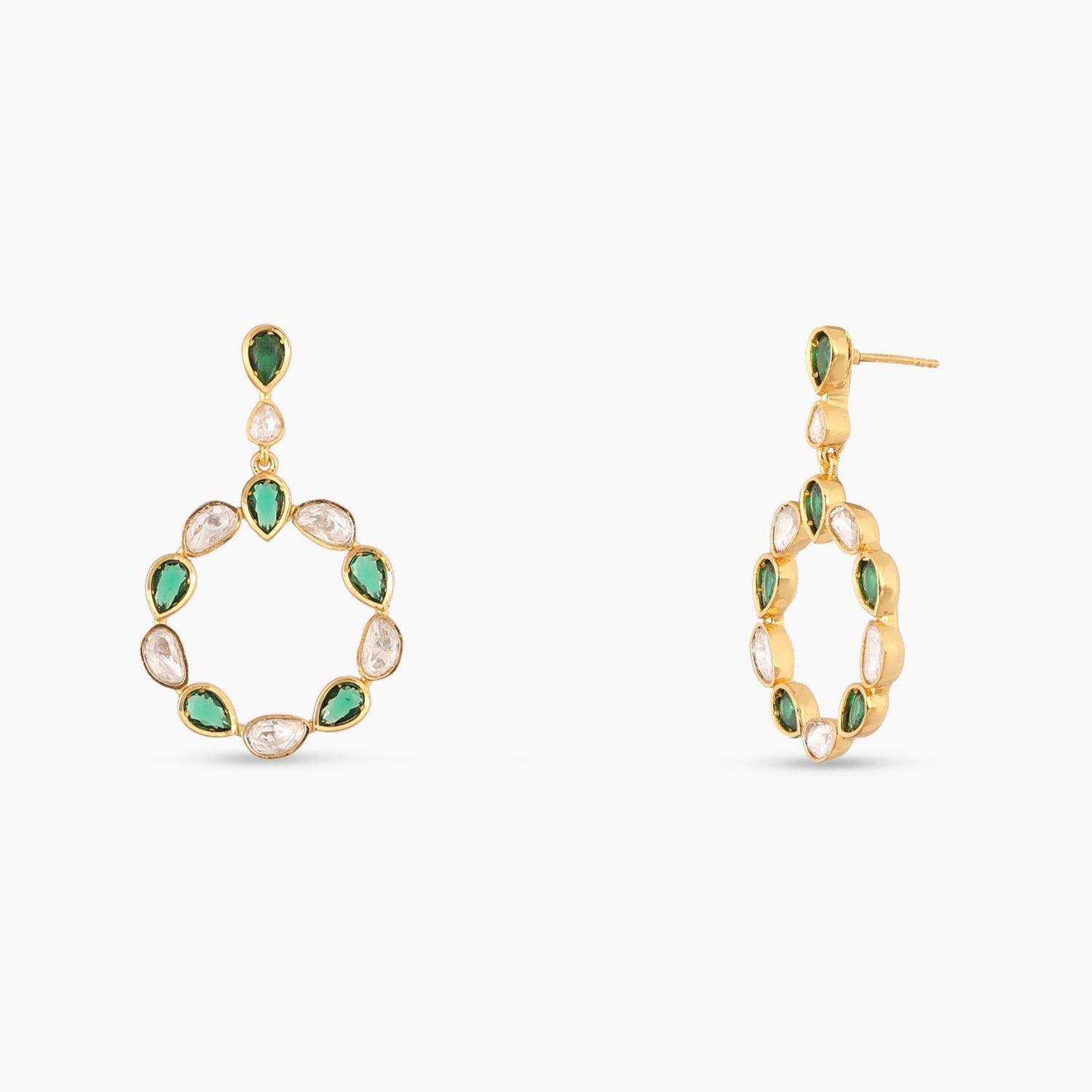 Midnight Blossom Moissanite Silver Drop Earrings