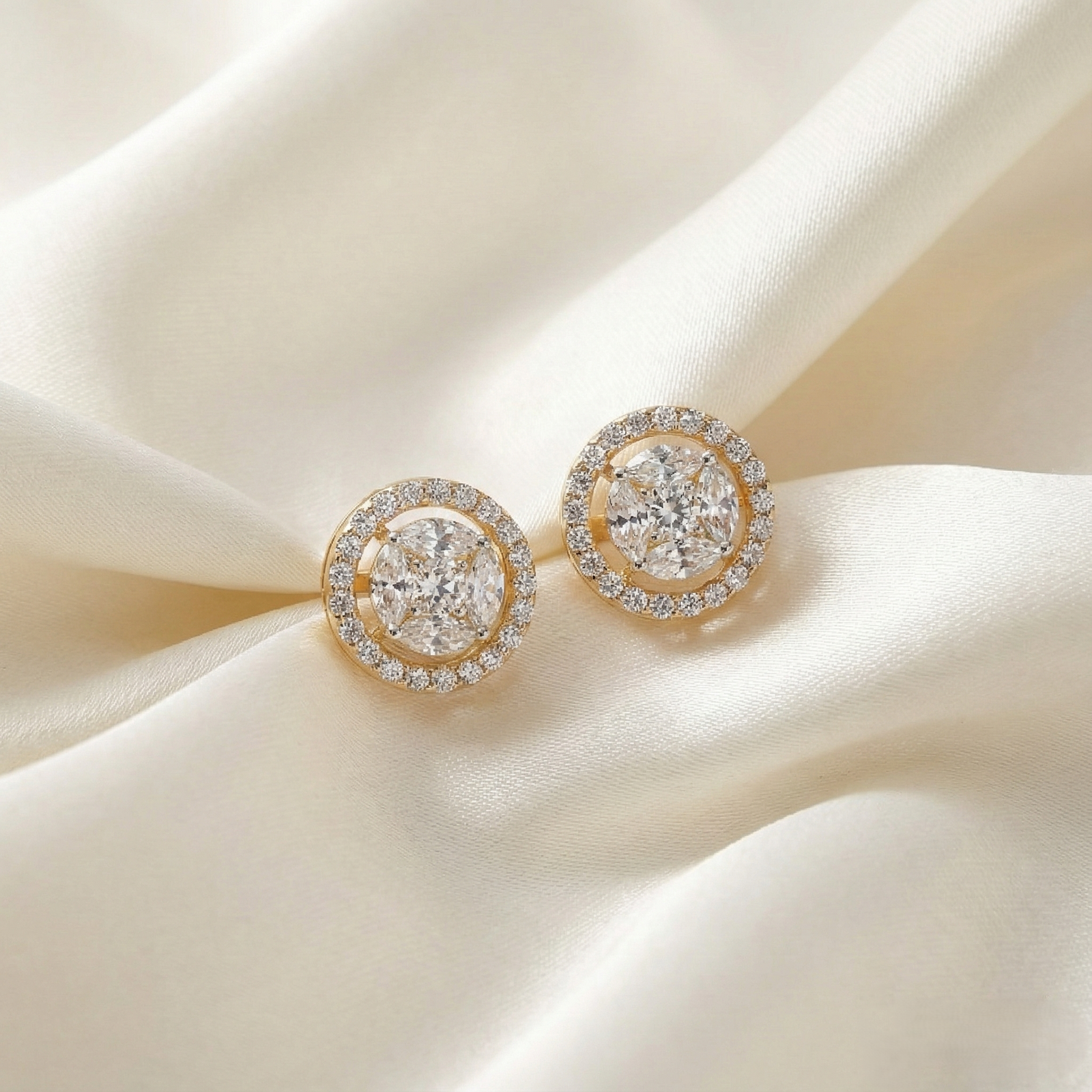 Lena CZ Moonlight Silver Studs