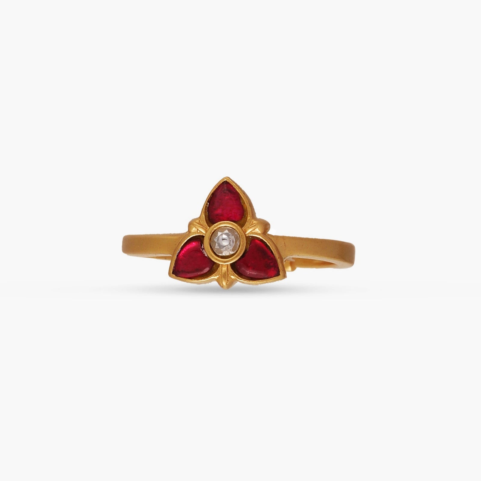 Traya Jadau Silver Ring