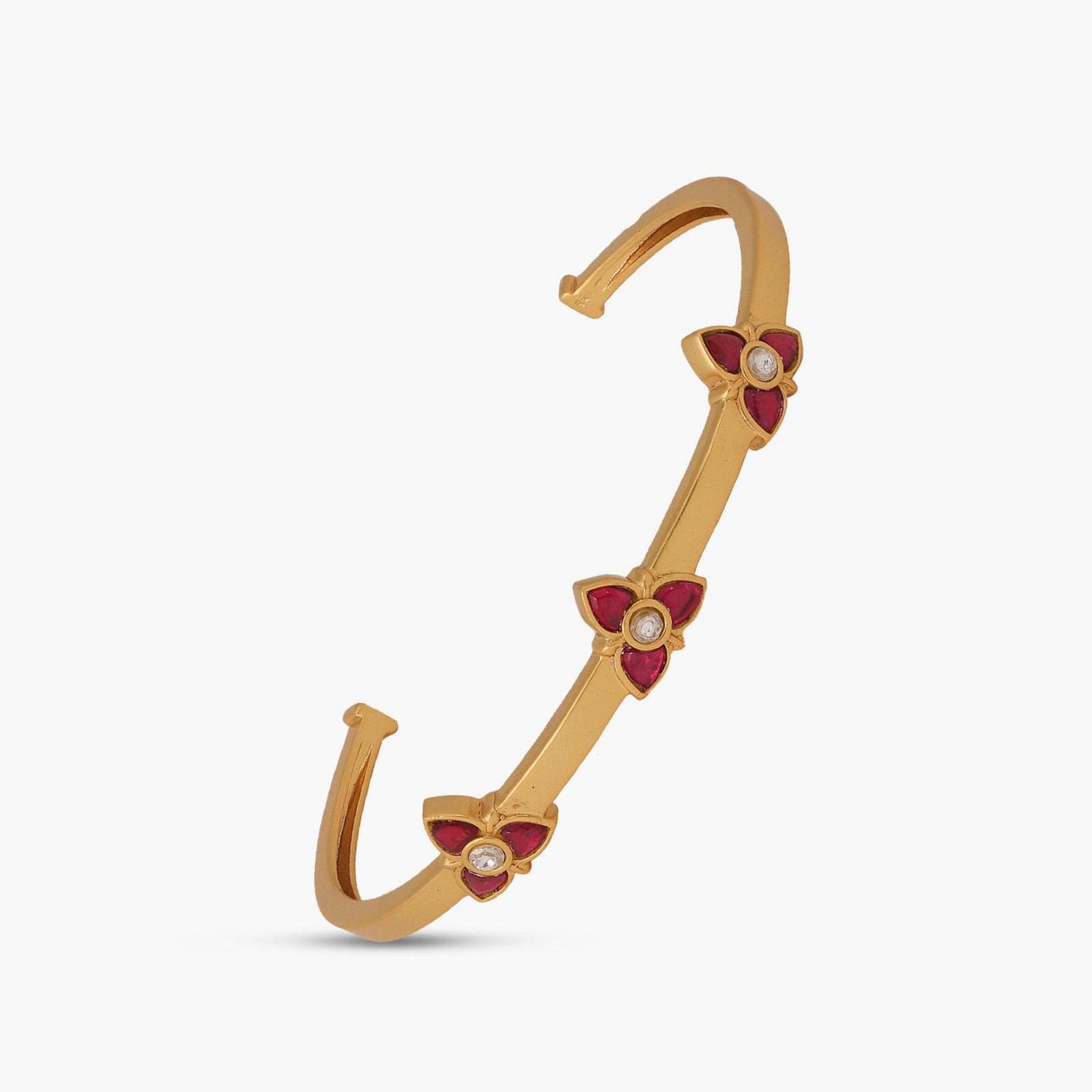 Trikon Jadau Silver Bracelet