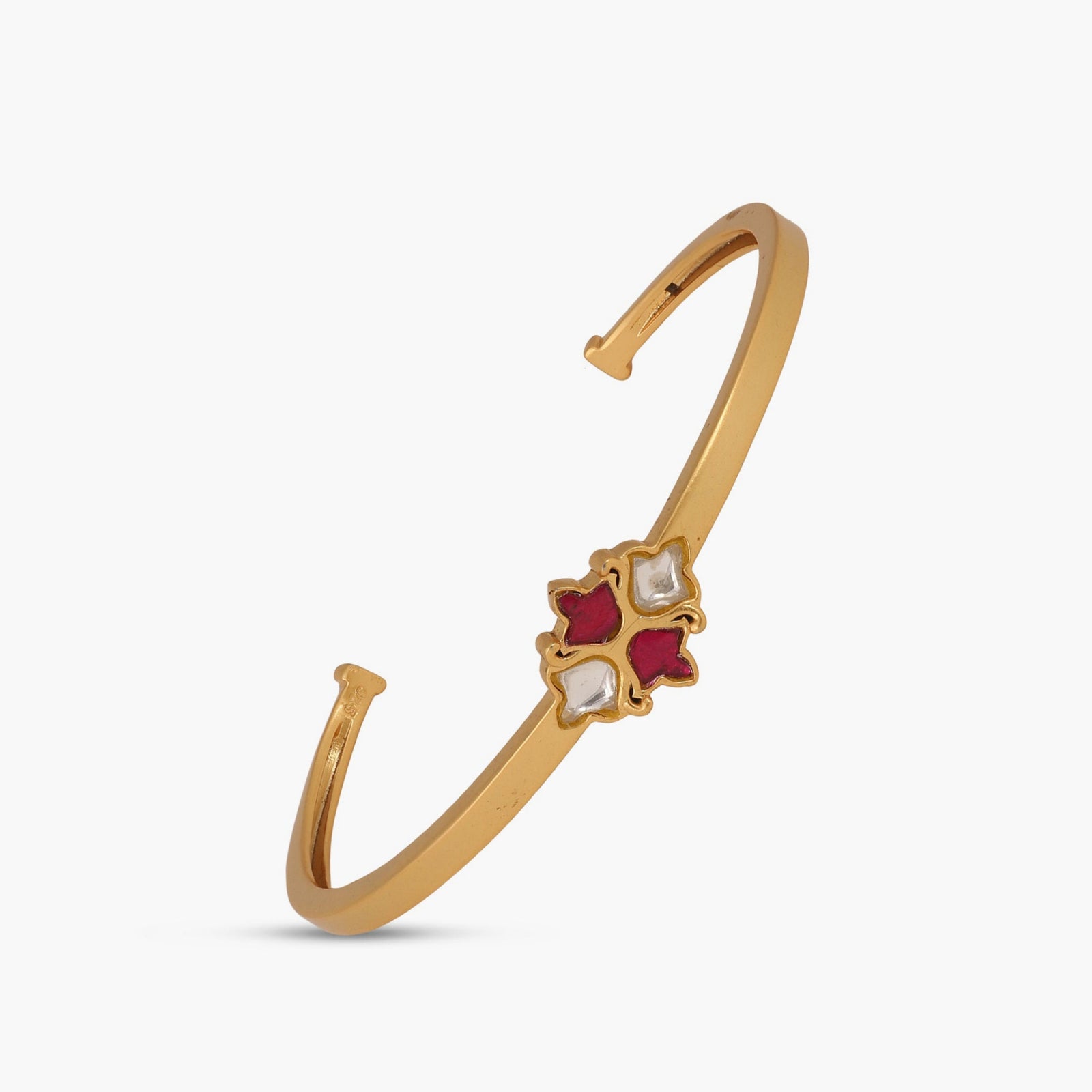 Pushp Jadau Silver Bracelet