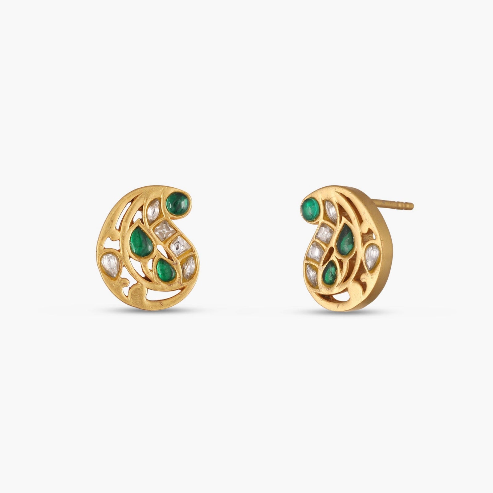 Aamra Jadau Silver Stud Earrings