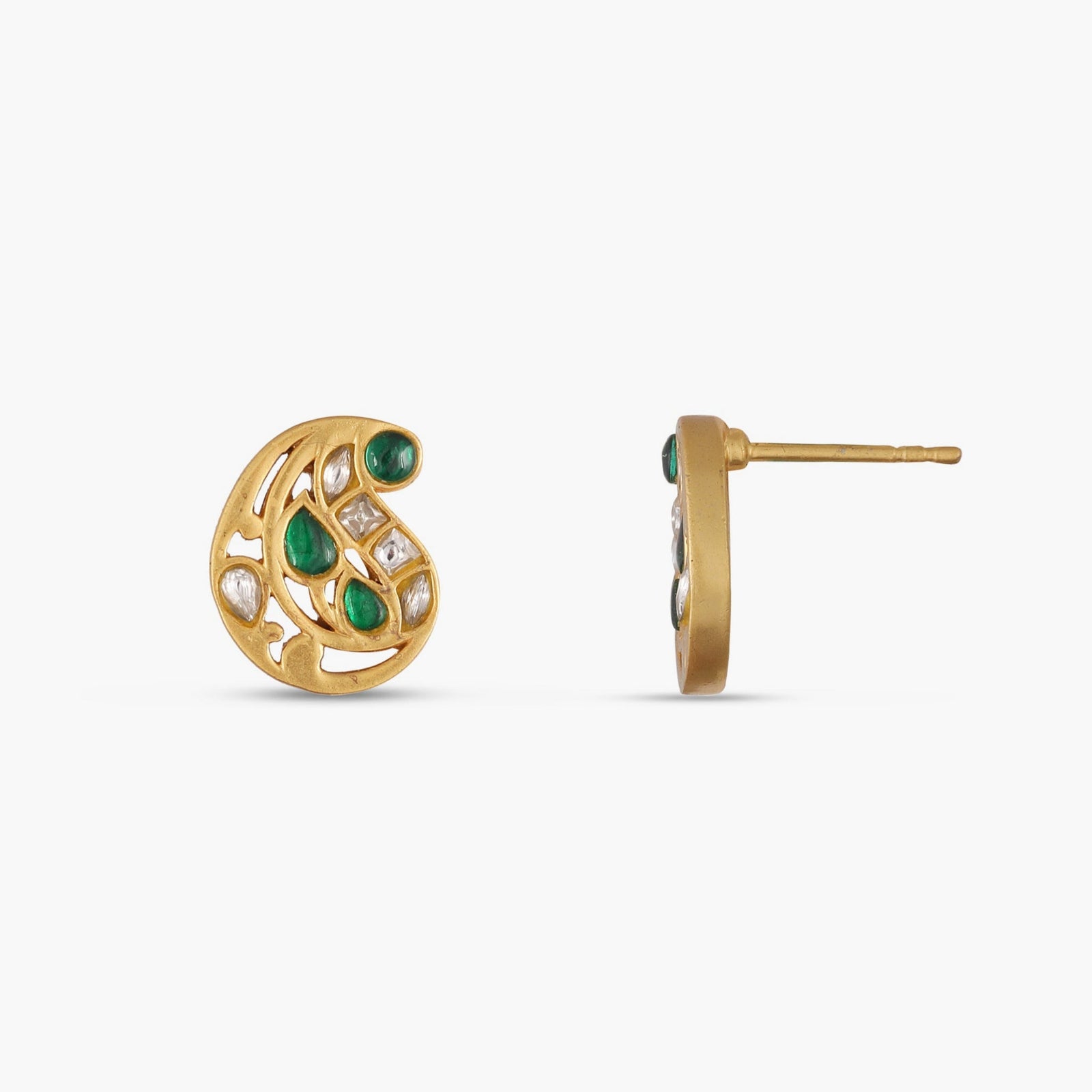 Aamra Jadau Silver Stud Earrings