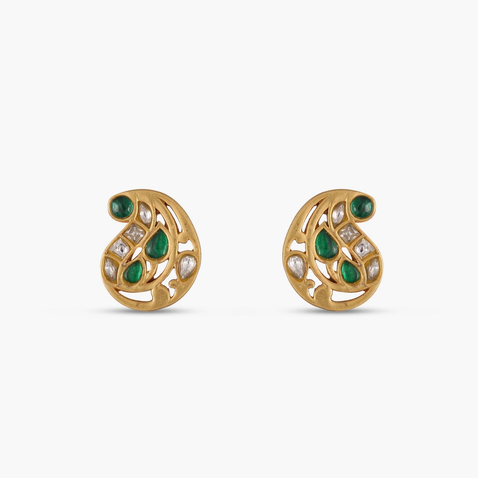 Aamra Jadau Silver Stud Earrings