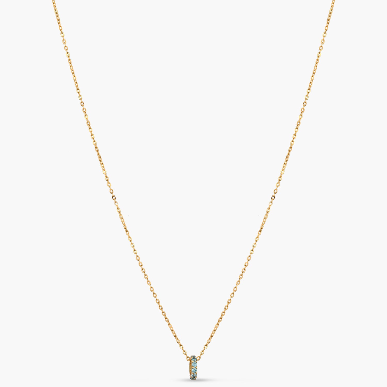 Circle of Love Aquamarine Silver Charm