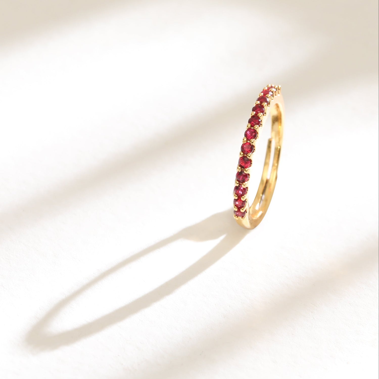 Circle of Love Red Silver Ring