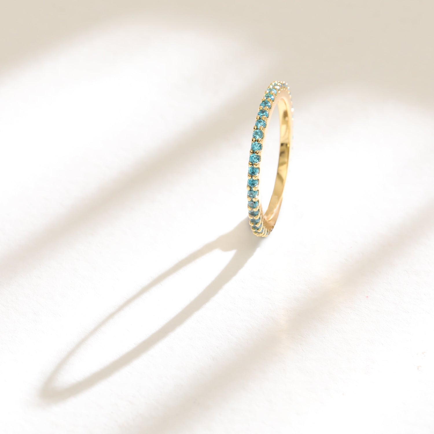 Circle of Love Aquamarine Silver Ring