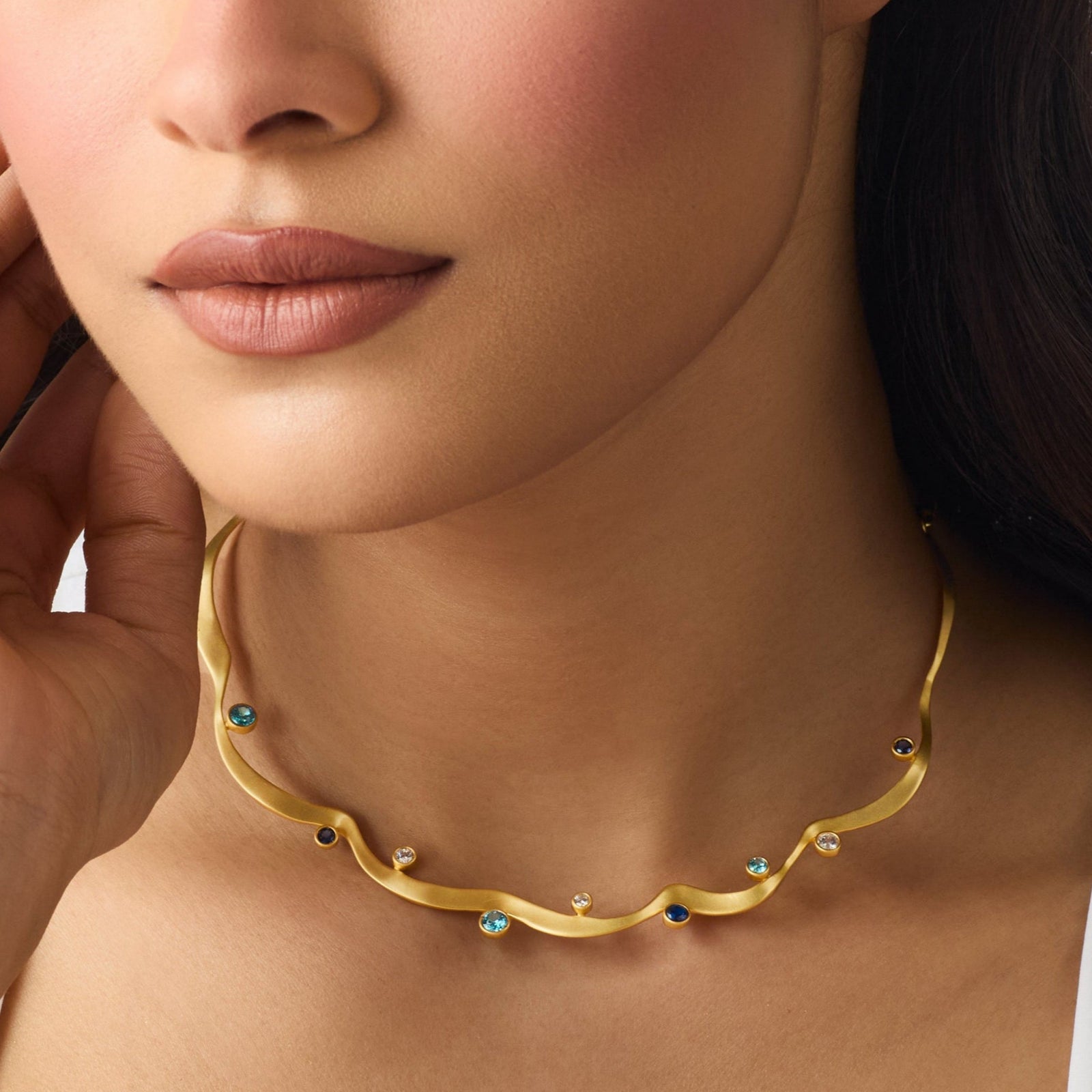 Coastline Aquara Silver Hasli Necklace