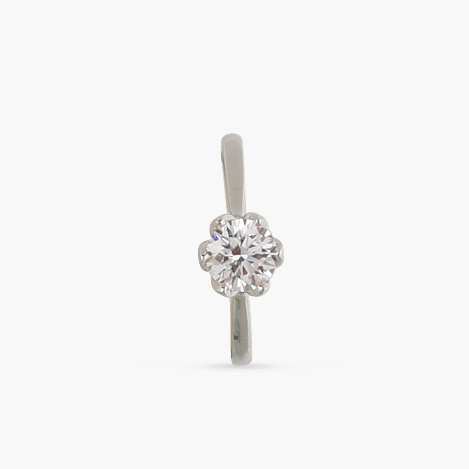 Flora CZ Silver Ring