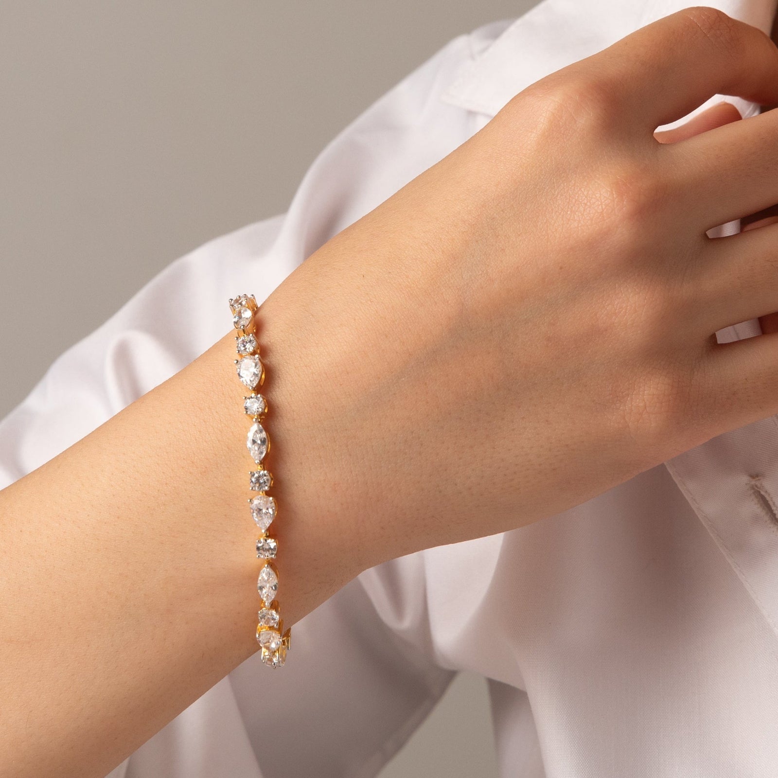 Petite Harmony CZ Silver Bracelet