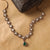 Green Elegance Moissanite Silver Necklace