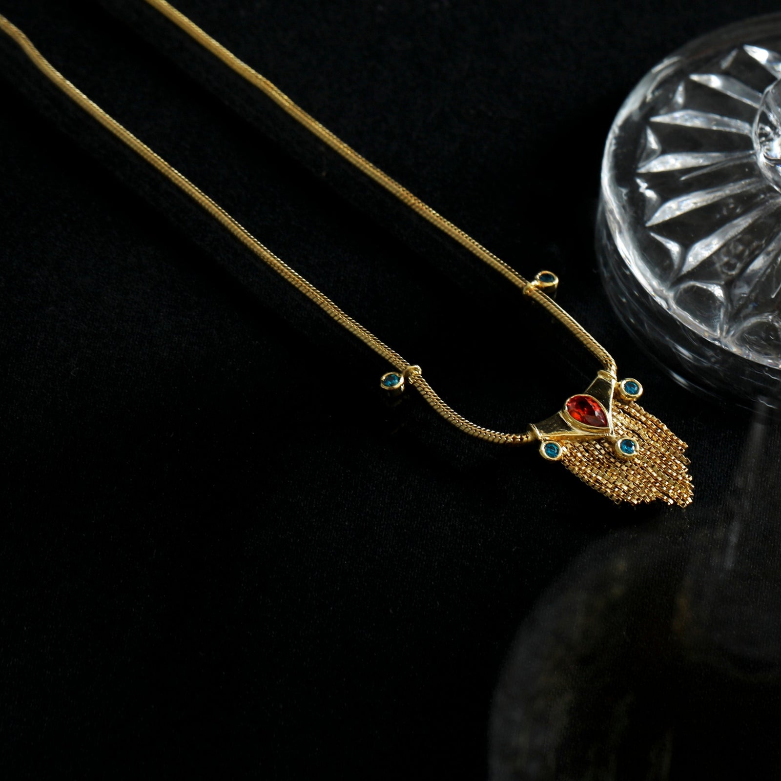 Fringe Radiance Gold Plated Silver Necklace