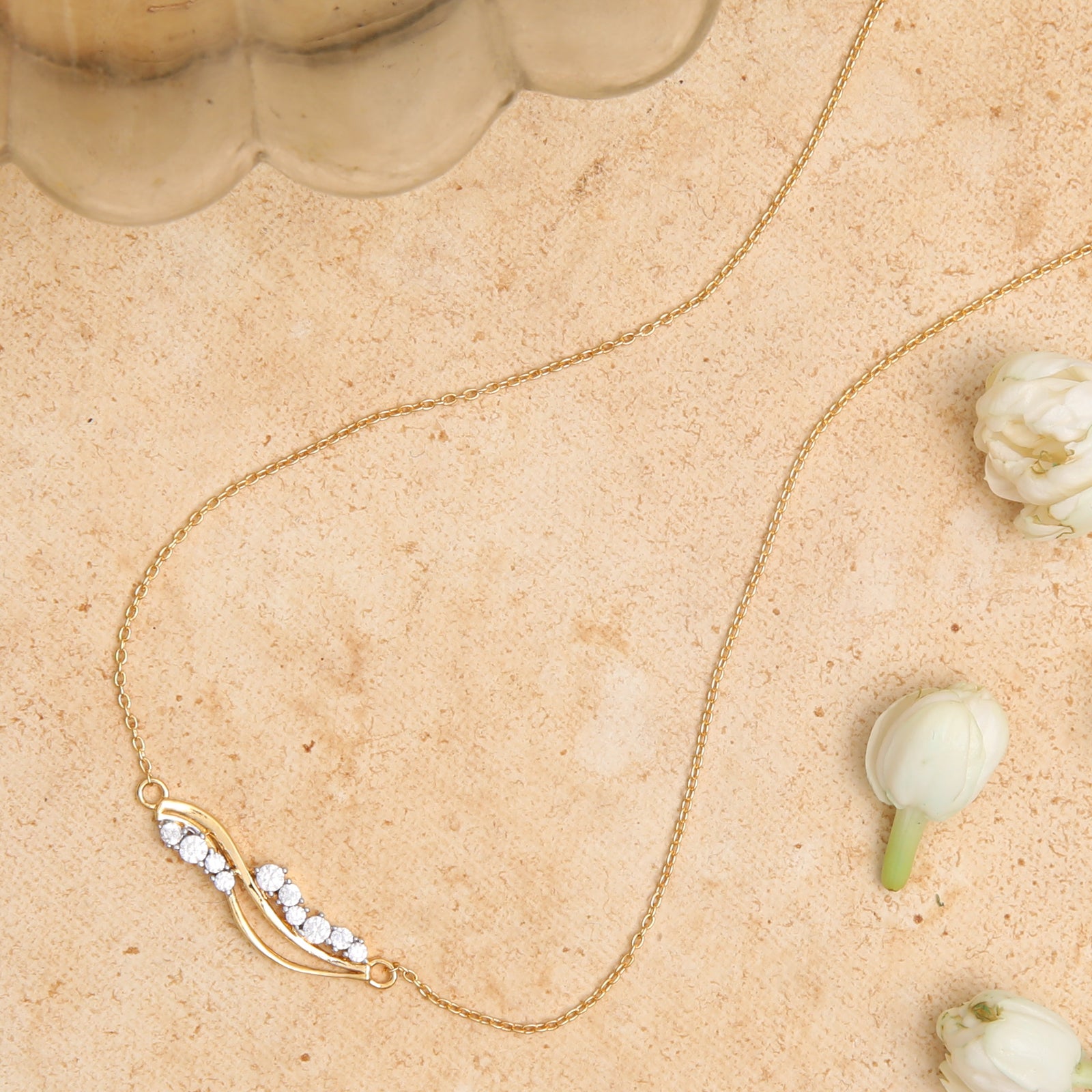 Eternal Spar CZ Silver Pendant Necklace