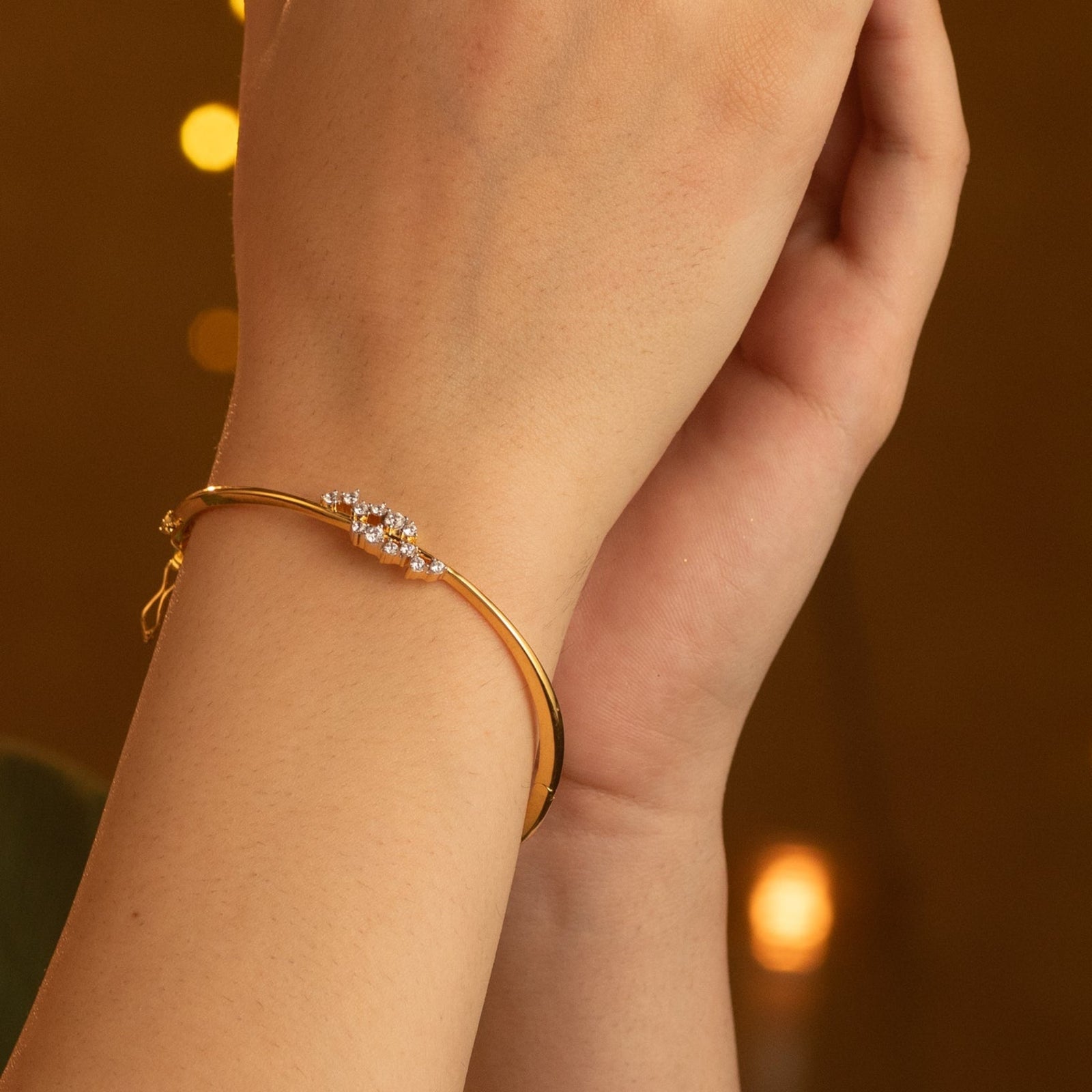 Crisscross Radiance CZ Silver Cuff Bracelet