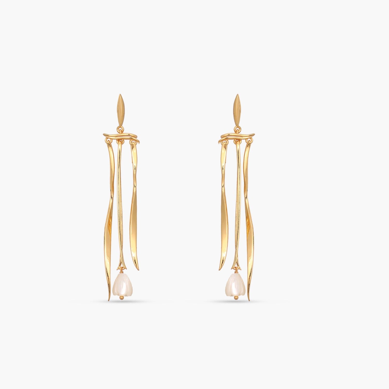 Tulip Breeze Silver Drop Earrings