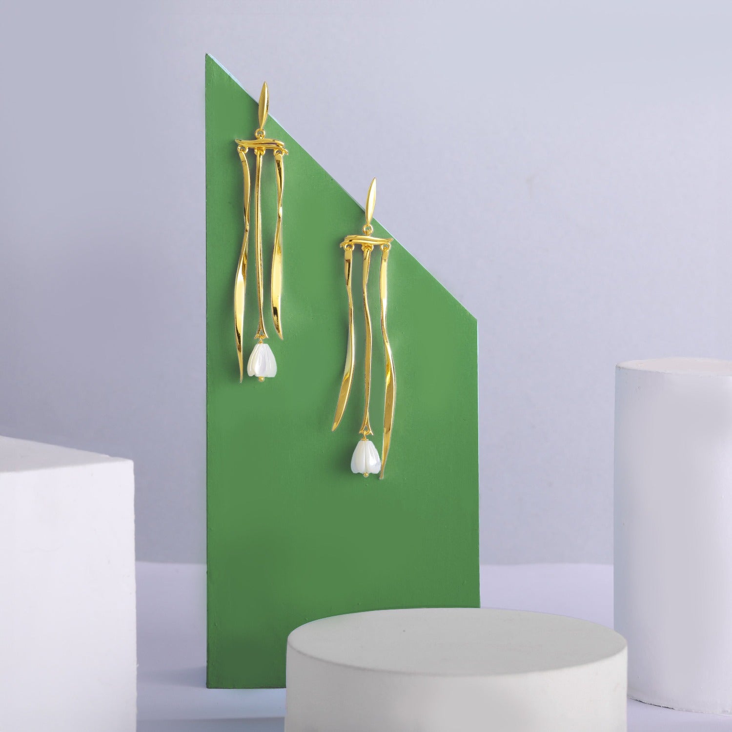 Tulip Breeze Silver Drop Earrings