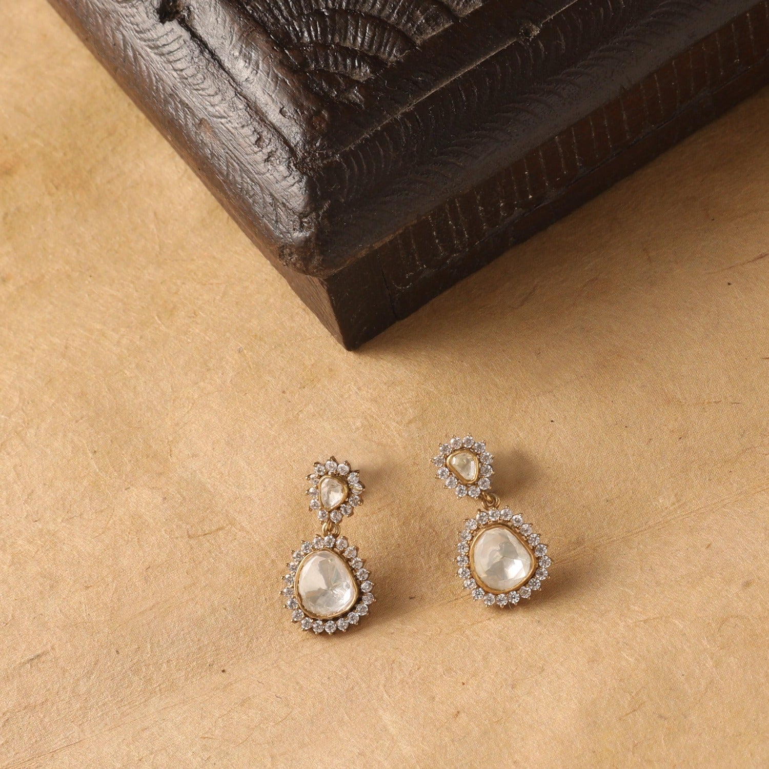 Starlight Moissanite Silver Drop Earrings