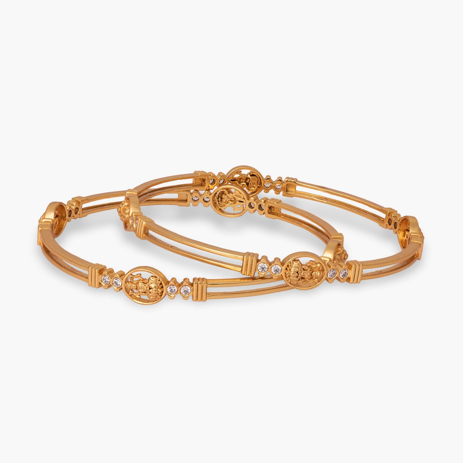 Haripriya CZ Silver Bangles