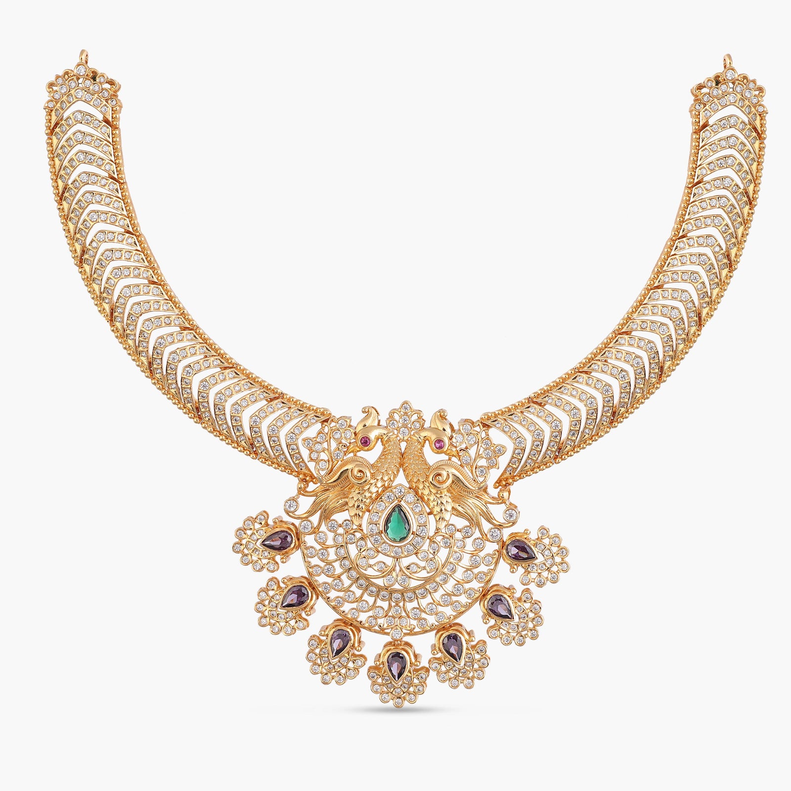 Nayira CZ Silver Necklace