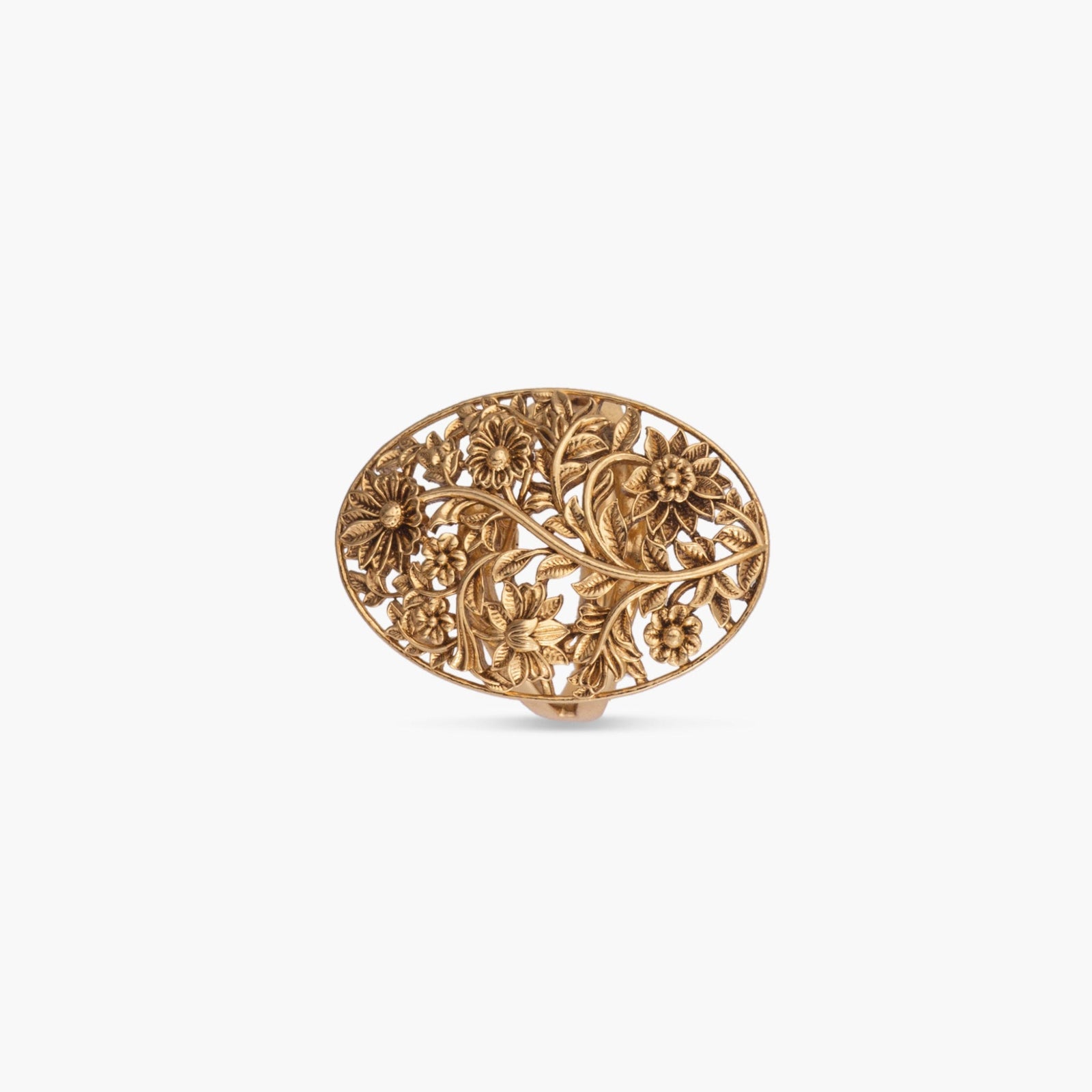 Kusuma Antique Silver Ring