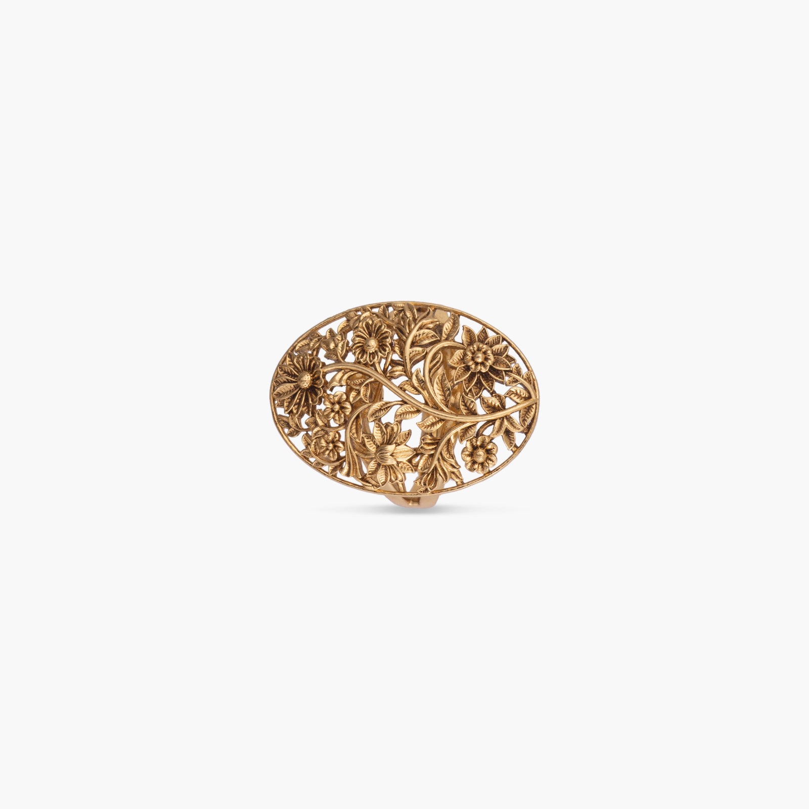 Kusuma Antique Silver Ring