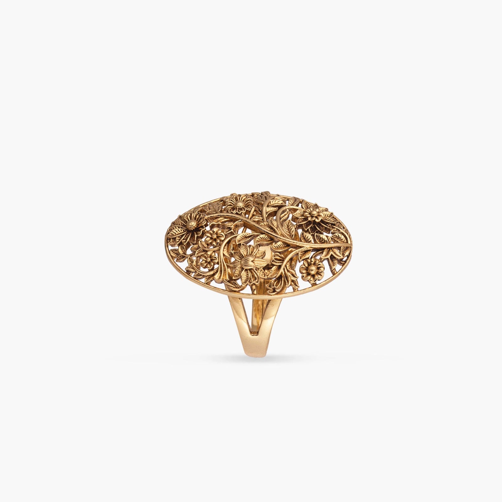 Kusuma Antique Silver Ring