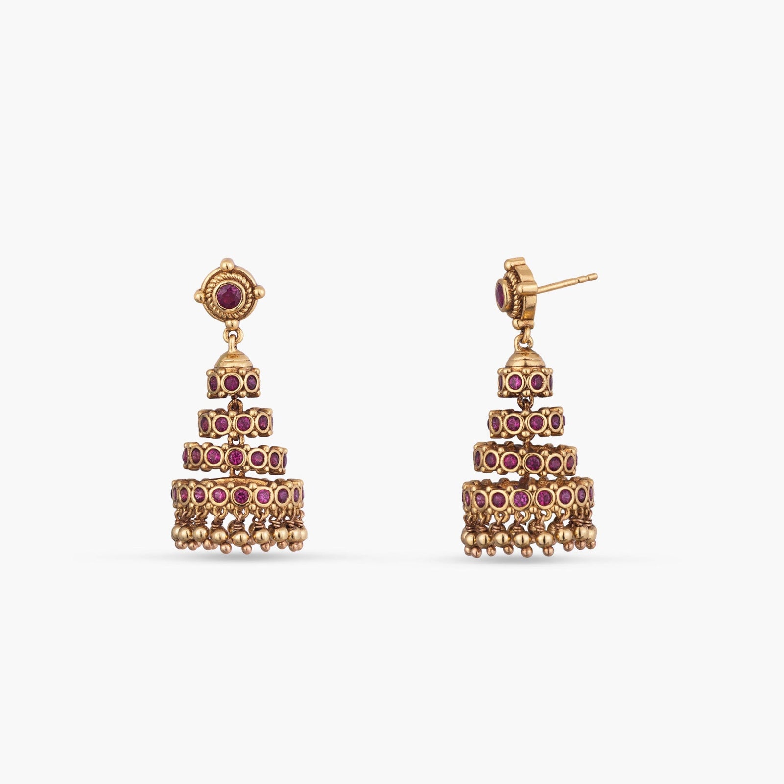 Chandrika Antique Silver Jhumka Earrings