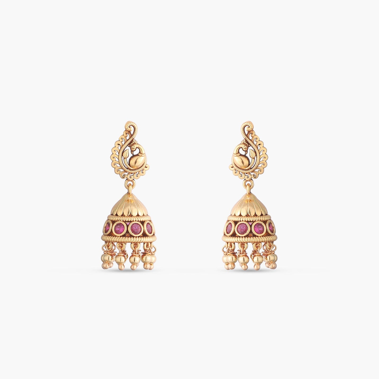 Navil Traditional Silver Jhumka Earrings
