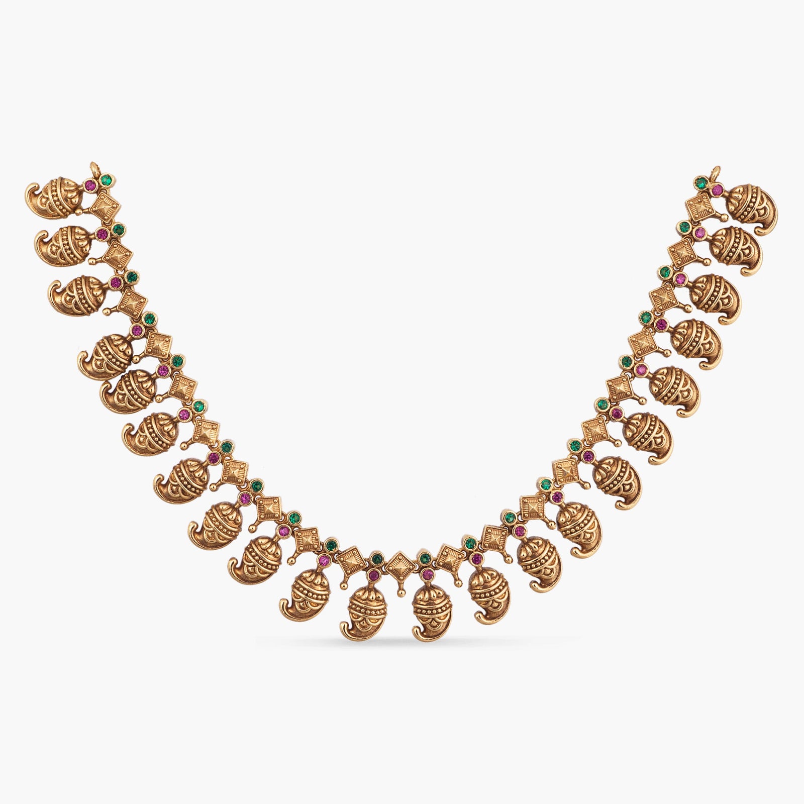 Ambi Kempu Antique Silver Necklace