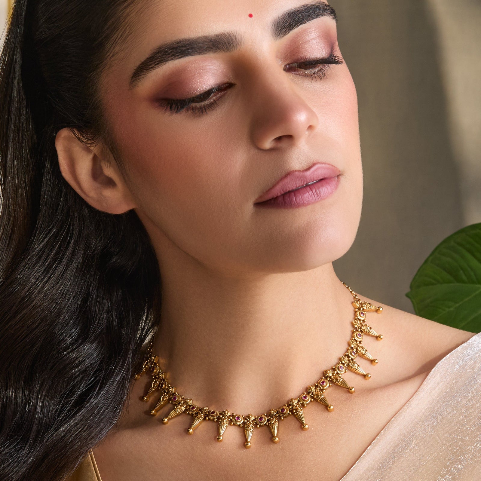 Dhara Antique Silver Necklace