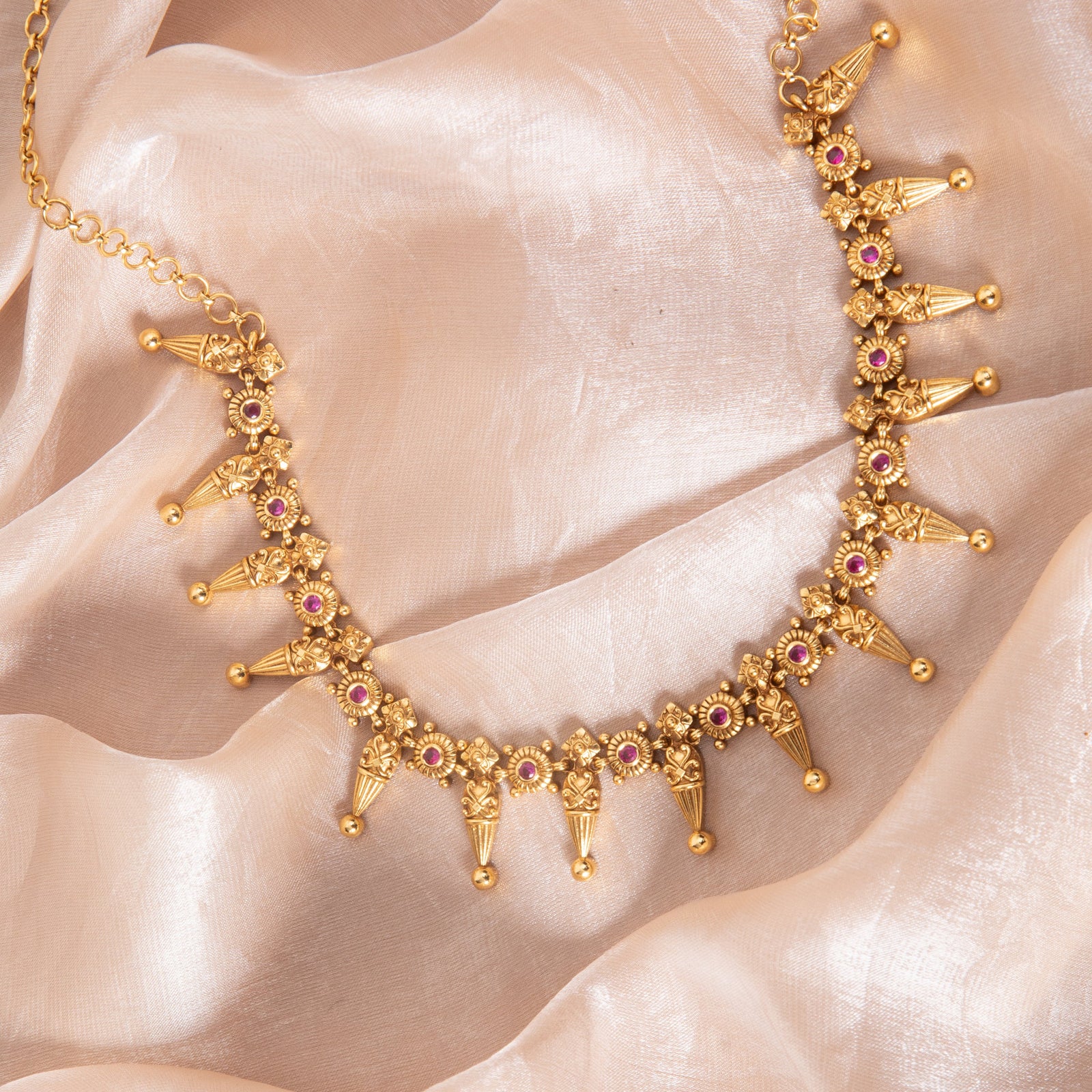 Dhara Antique Silver Necklace