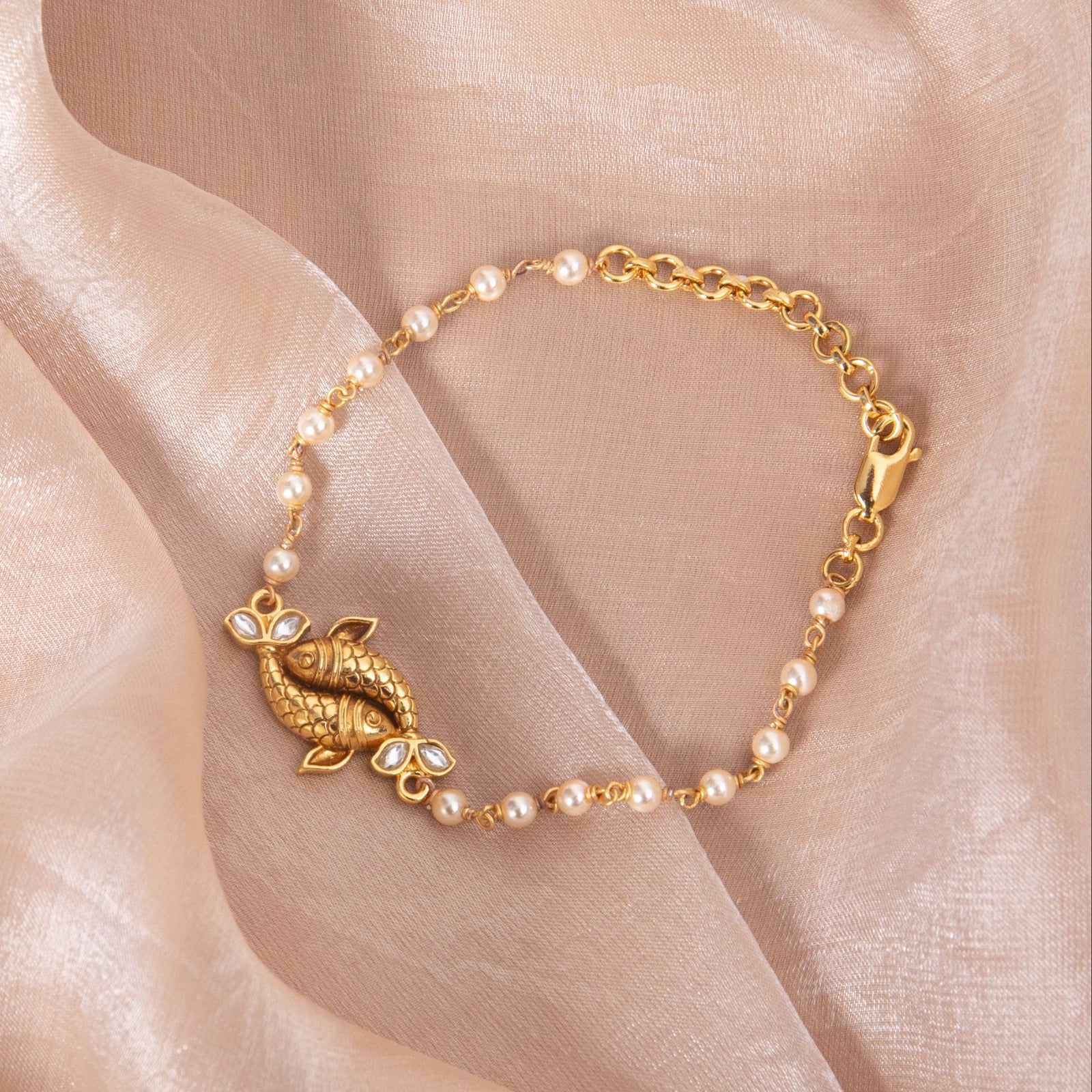 Matsyaka Antique Silver Bracelet