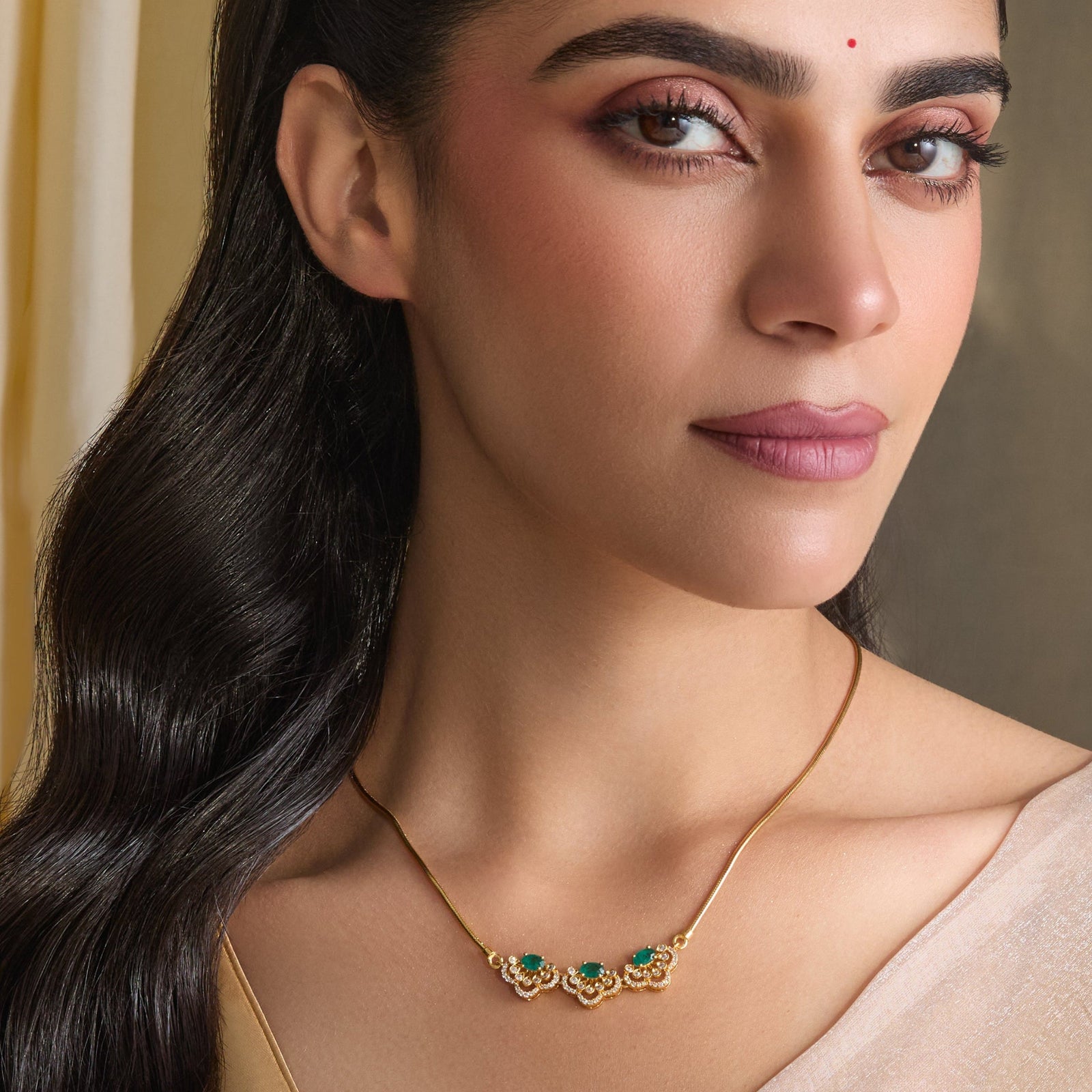 Lina CZ Silver Pendant Necklace