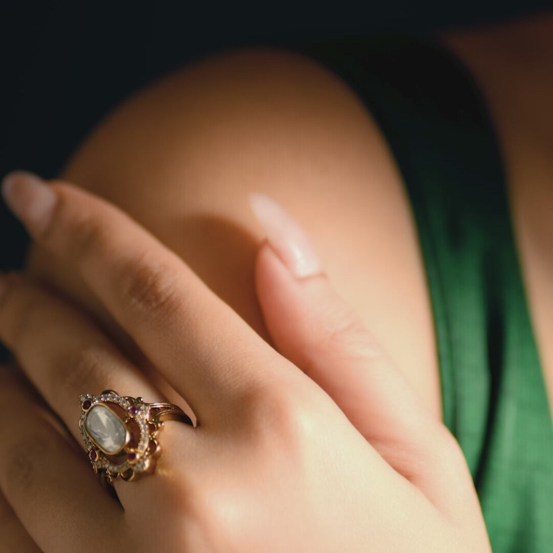 Ishya Moissanite Silver Ring