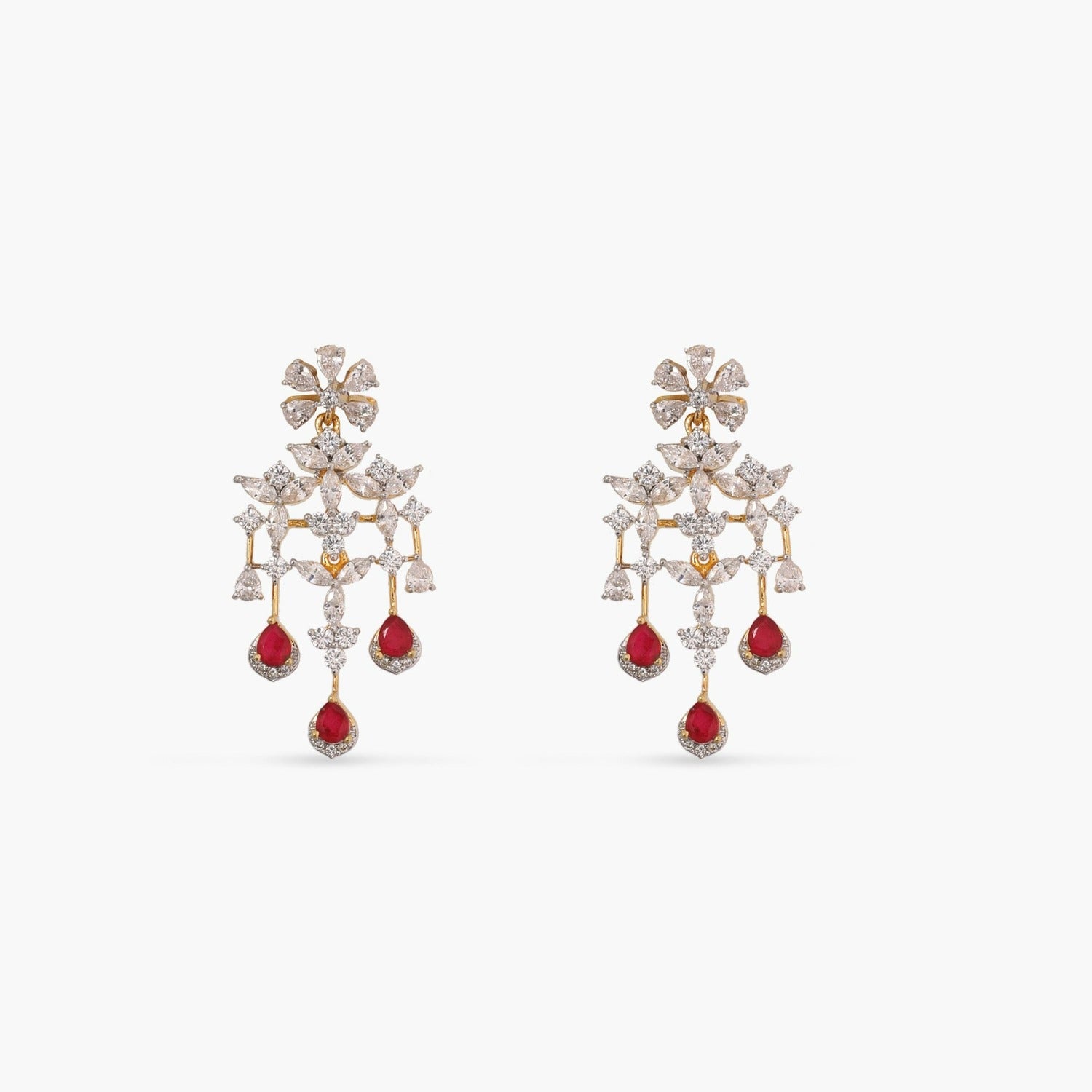 Blossom CZ Grand Silver Necklace Set