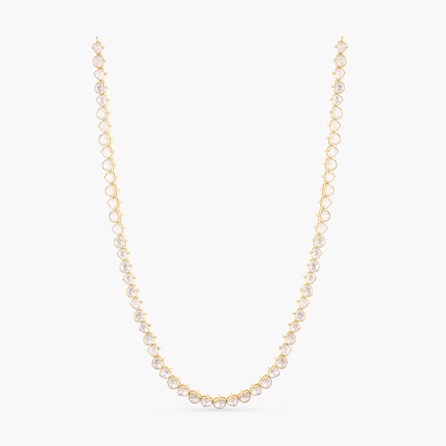 Bama Moissanite Gold Plated Silver Chain Necklace