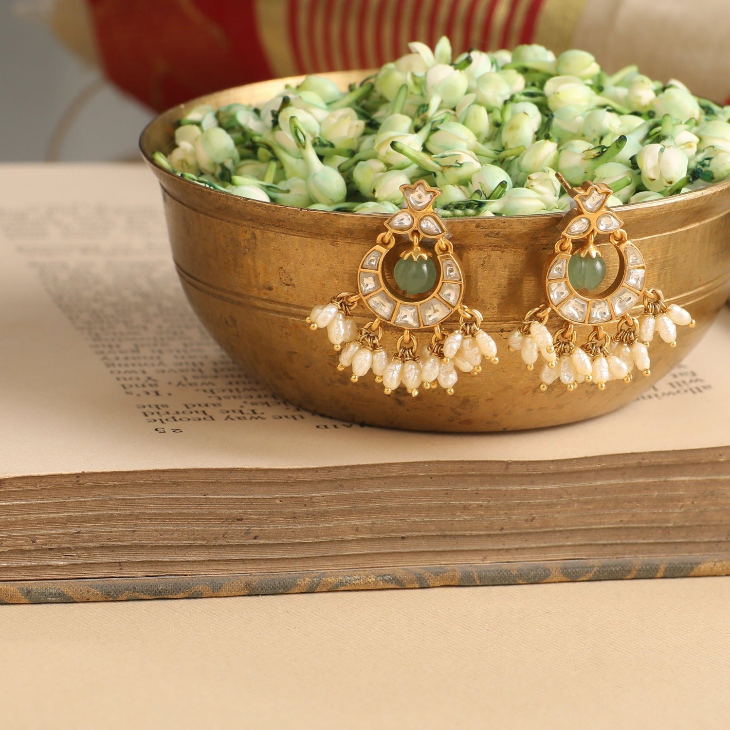 Spurthi Gold Plated Silver Earrings