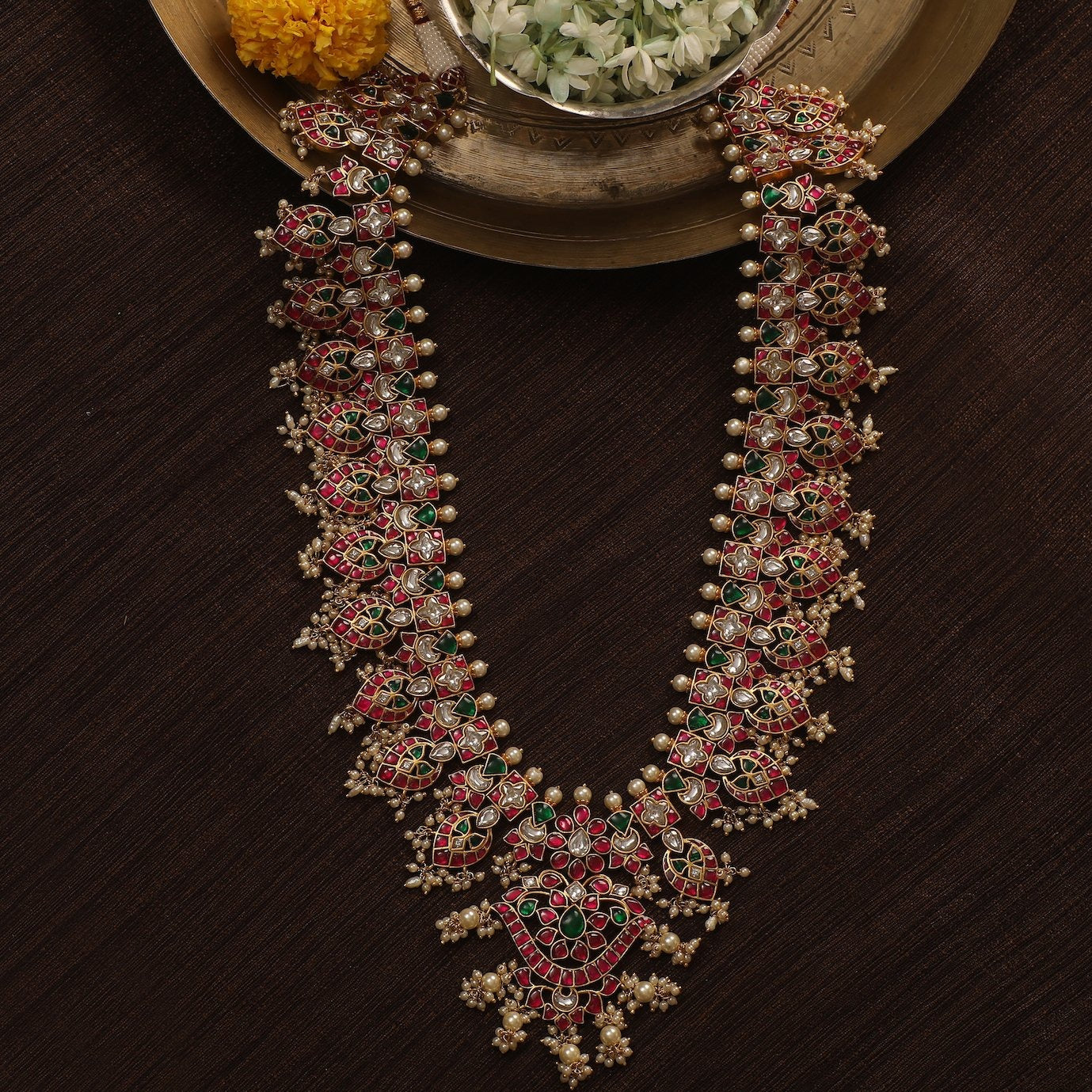 Utkalika Kempu Jadau Silver Necklace