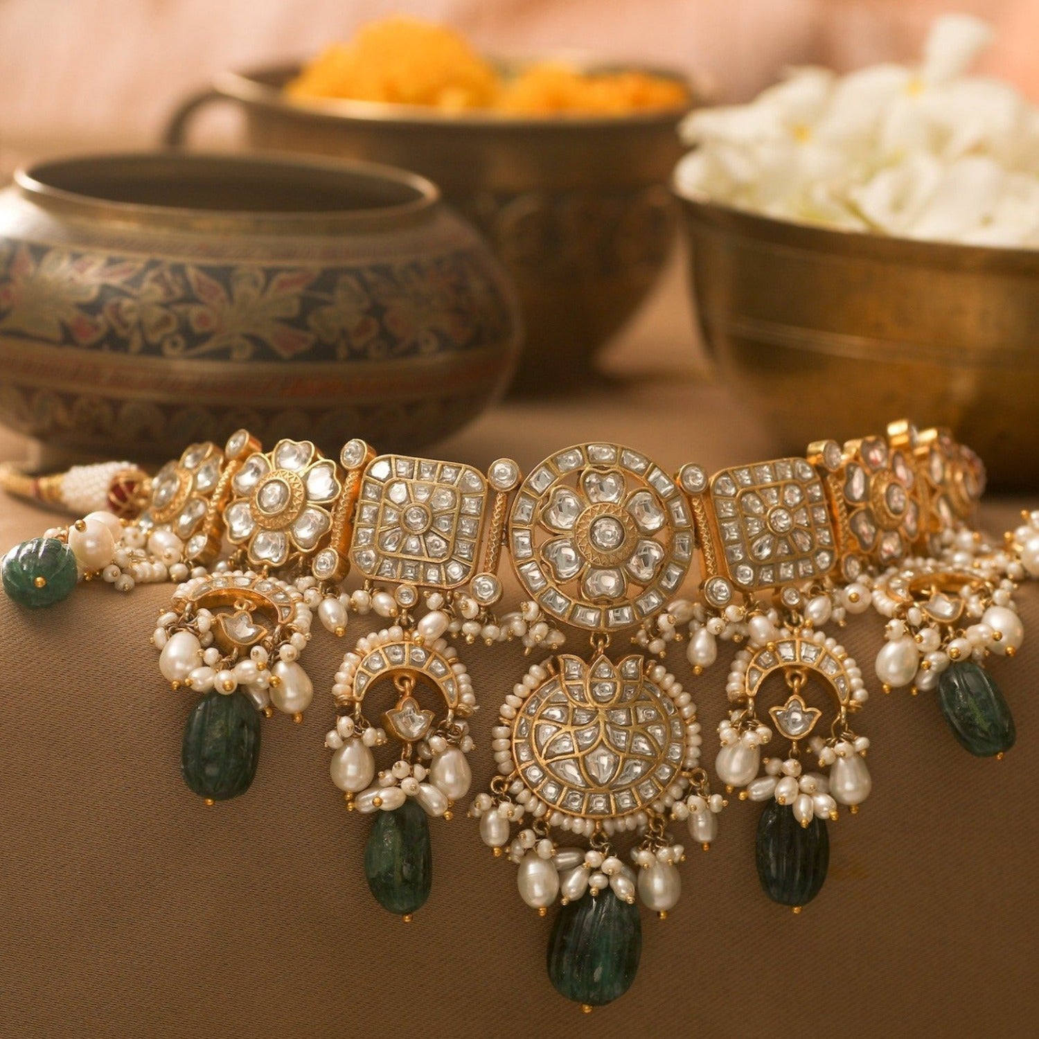 Mahisi Jadau Silver Necklace